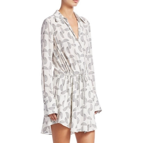 A.L.C. "Isobel" dress in half-moon patterned silk. - Picture 1 of 11